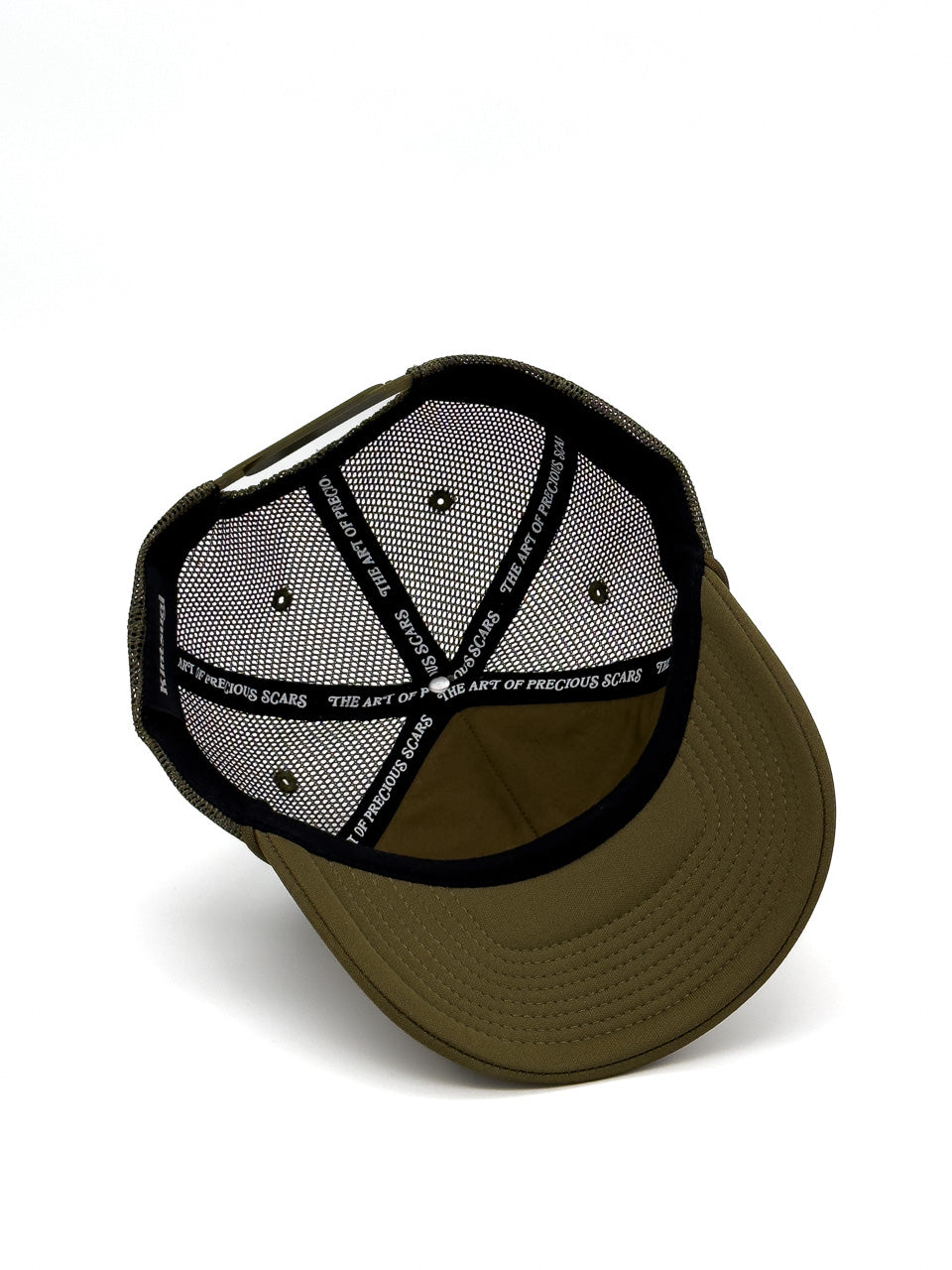 Trucker Hat - Olive & Sunrise Orange