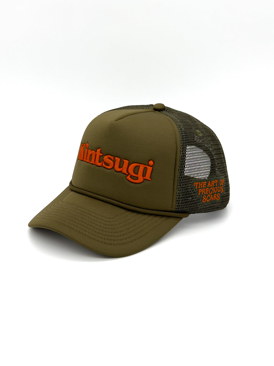 Trucker Hat - Olive & Sunrise Orange