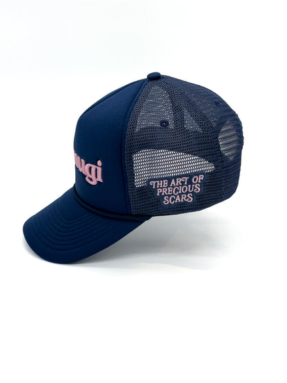 Trucker Hat - Navy & Pink